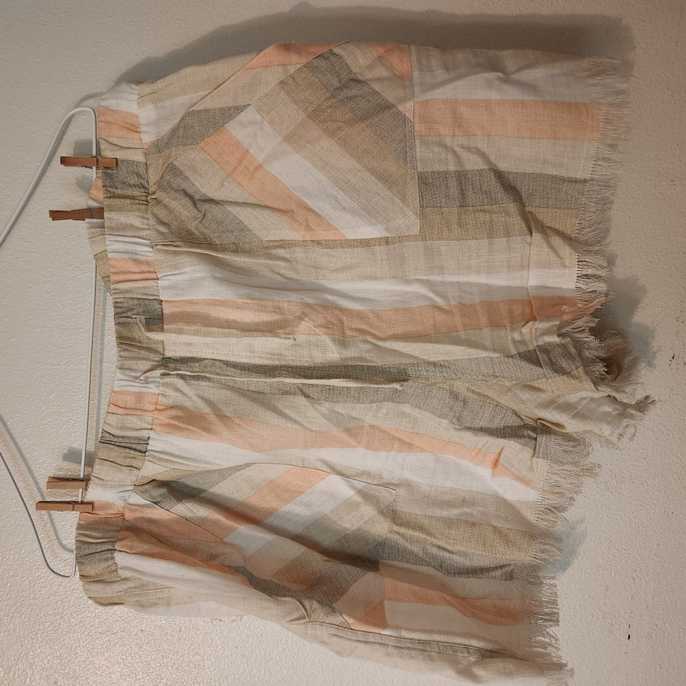 Striped Beige and Peach Shorts